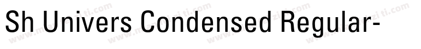 Sh Univers Condensed Regular字体转换